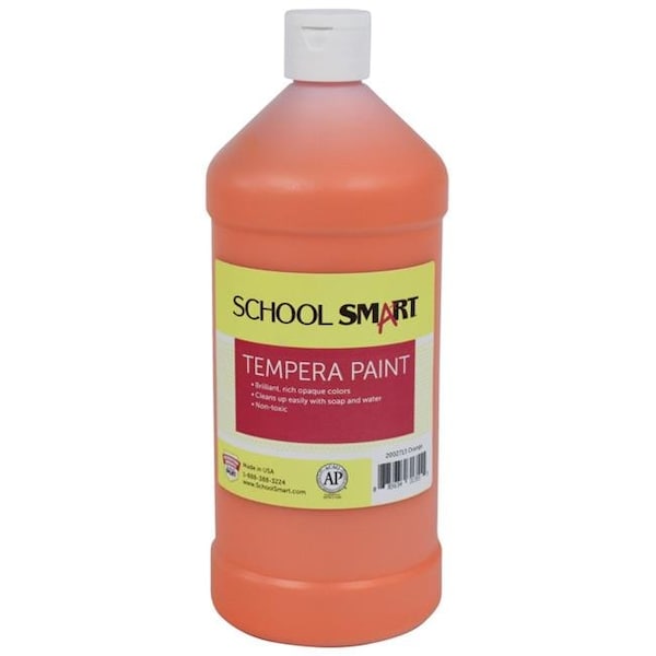 School Smart 2002713 1 qt. Tempera Paint; Orange